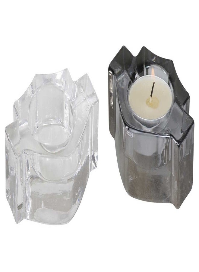HARLEY DAVIDSON Harley-Davidson Bar & Shield Shaped Tea Light Candle Holder Set - Clear/Gray - Image 1
